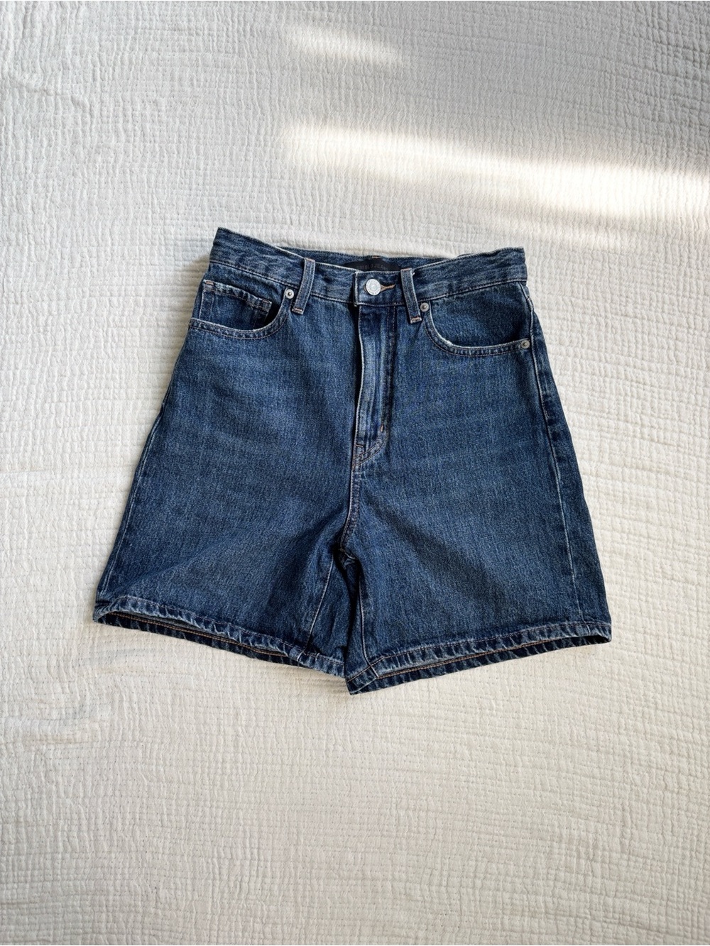 uniqlo high rise jean shorts